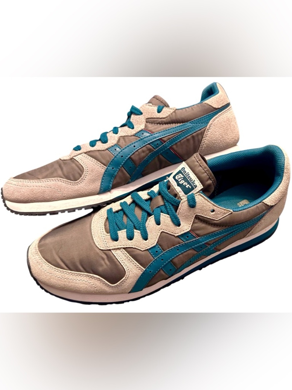 Onitsuka Tiger by Asics Men’s Sneakers - Beige with Teal - Size 12.5